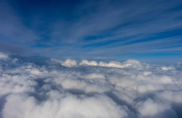 Vista Delle Nuvole Dal Finestrino Dell Aereo Nuvole Nel Cielo — Foto Stock