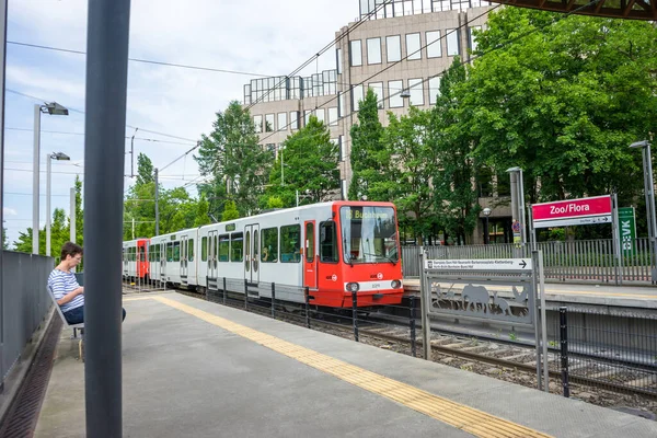 Κολωνία Γερμανία Μαΐου 2018 Σταθμός Zoo Flora Tram Στην Κολωνία — Φωτογραφία Αρχείου