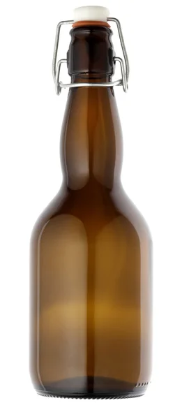Glazen fles geïsoleerd op een witte achtergrond — Stockfoto