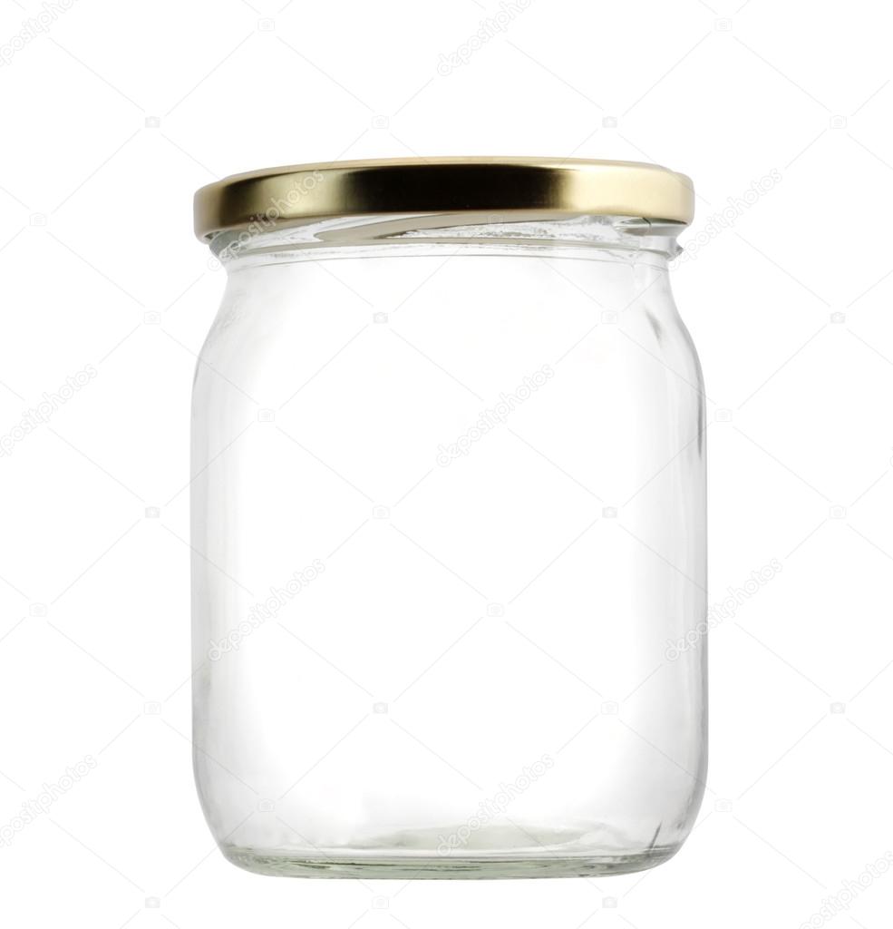 isolated empty jar