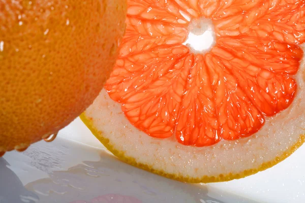 Grapefruit fruit on white background — Stock Photo, Image