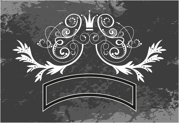 Decoratief frame met kroon — Stockvector
