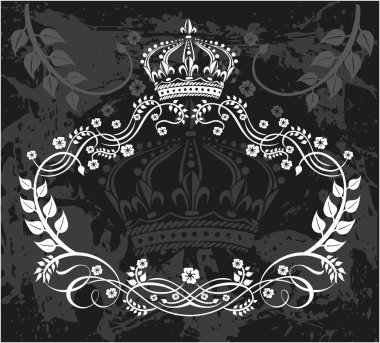 Tasarım için vintage çiçek öğeleri.