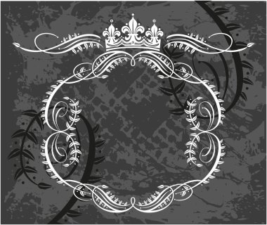 taç ile dekoratif çerçeve