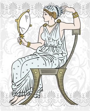 Ancient Greek woman clipart