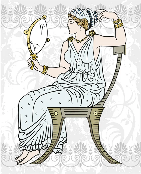 Femme grecque antique — Image vectorielle