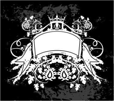 taç ile dekoratif çerçeve