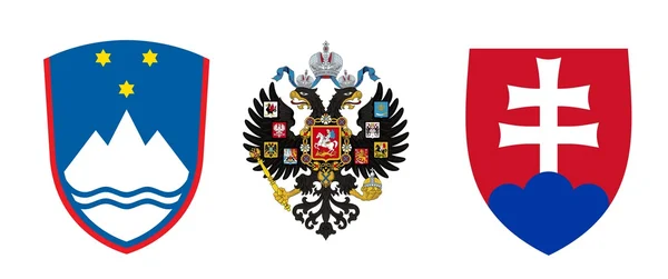斯拉夫国家的徽章 — 图库照片