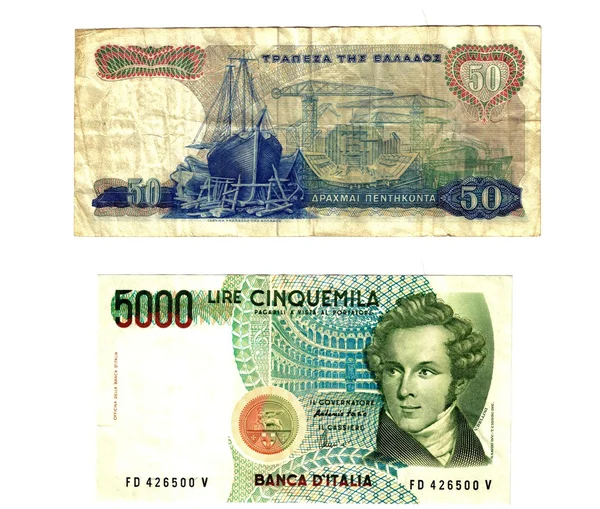 Eski Avrupa banknotlar — Stok fotoğraf