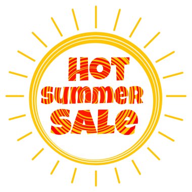 Vektör güneş Yazıtı sıcak yaz satış ile