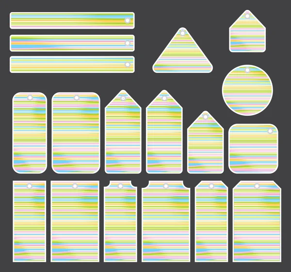 Vector empty colorful abstract label of different shapes — Stockvector