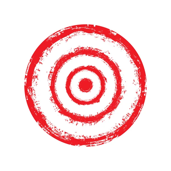 Векторная красная цель окрашенная краской — стоковый вектор