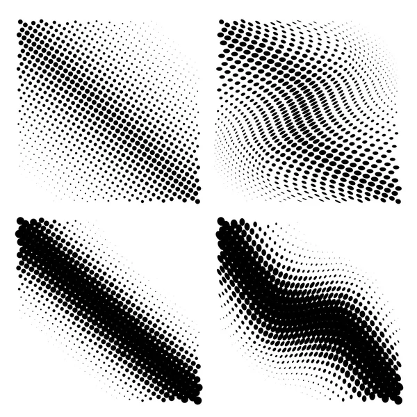 Abstract vector set halftone cirkels van verschillende dichtheid — Stockvector