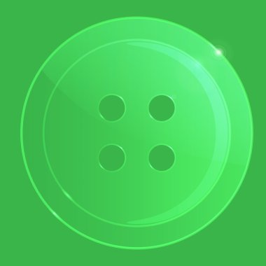 Cam saydam vektör dikiş düğme