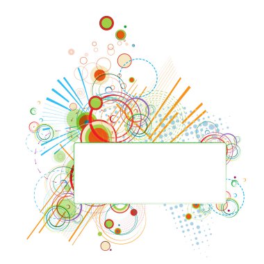 Abstract background with colorful circles elements lines place for text