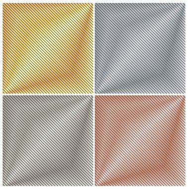 vektör arka plan ile bir Metalik altın, platin, gümüş ve bronz şeritler