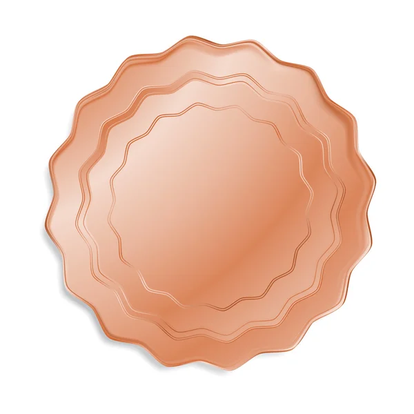 Vector bronze medal that can be used as a seal, the price tag, label or badge — ストックベクタ