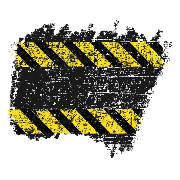 Vector grungy background texture with black and yellow lines spaced horizontal danger warning — Vetor de Stock