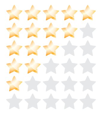 Vector star rating with bronze stars