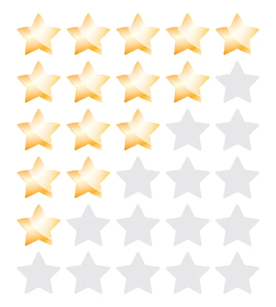 Vector star rating with bronze stars