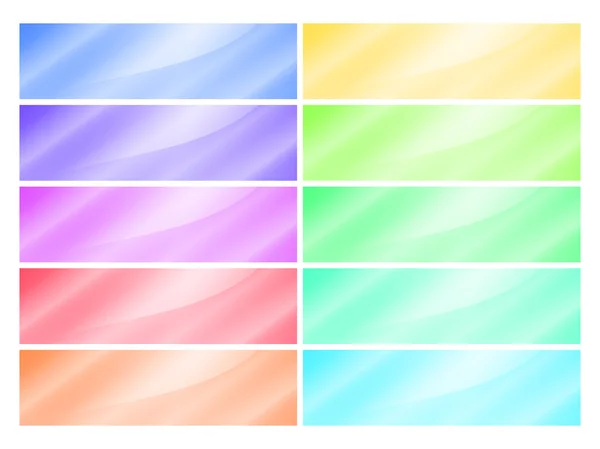Vector multicolore bannière rectangulaire brillant — Image vectorielle