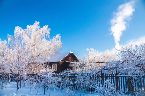 Русская Деревня Зимой Фото