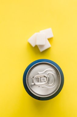 Bank of soda and sugar cubes junk food clipart