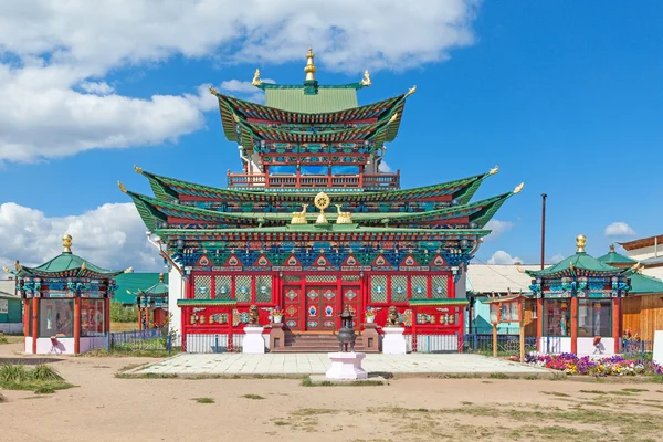 Chrám čisté země v ivolginsky datsan, Burjatsko, Rusko. Stock Fotografie