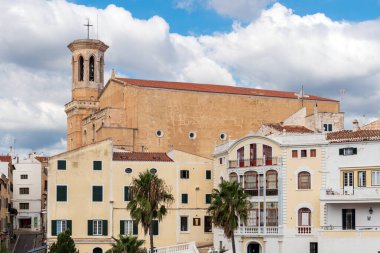 Iglesia Santa Maria Mahon Tarihi Merkezi - Menorca, Baleares, İspanya