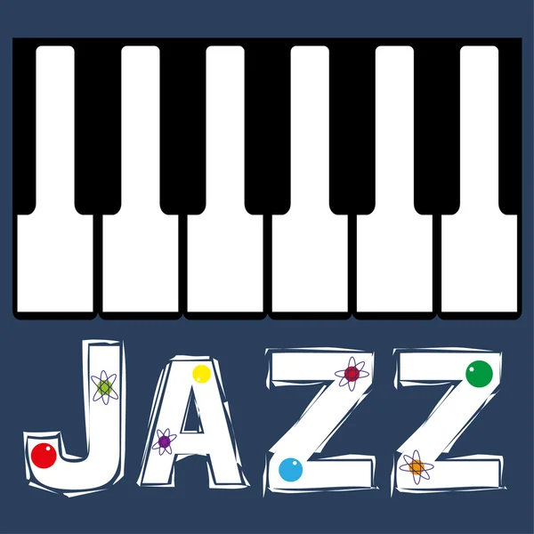 Clavier piano jazz — Image vectorielle