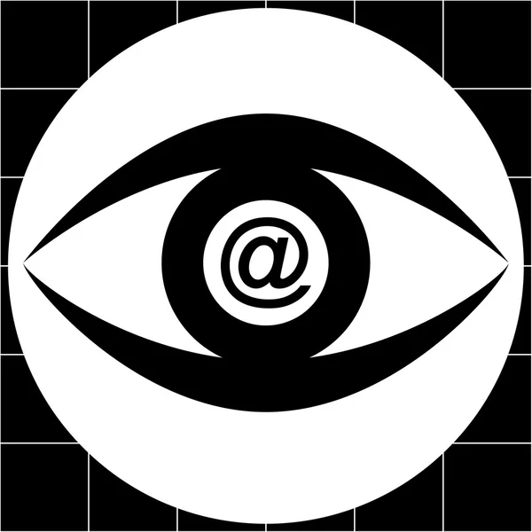 Simbolo occhi e-mail — Vettoriale Stock