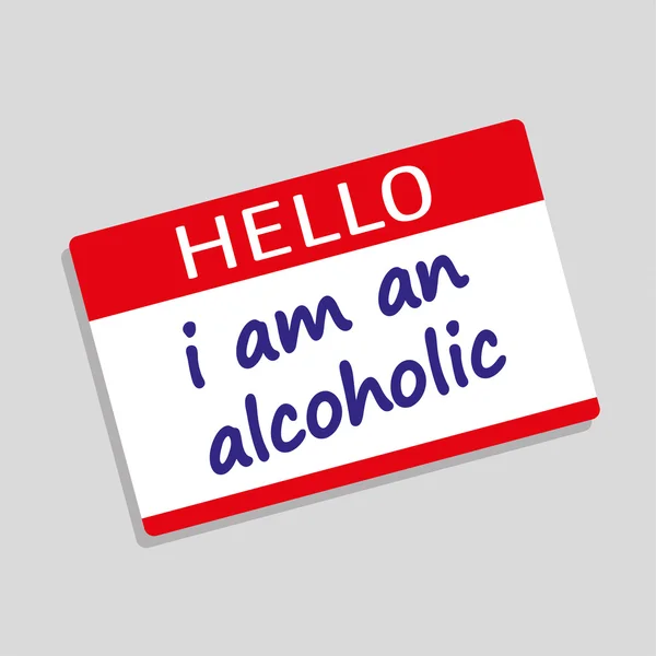 Soy un alcohólico. — Archivo Imágenes Vectoriales