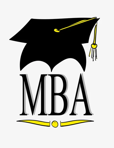 Disegno di graduazione di MBA — Vettoriale Stock