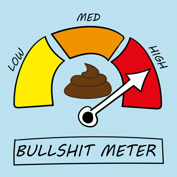 Bullshit Meter on High — Stockvector