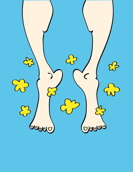 Une paire de pieds puants — Image vectorielle