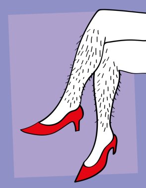 Hairy Legs and High Heels clipart