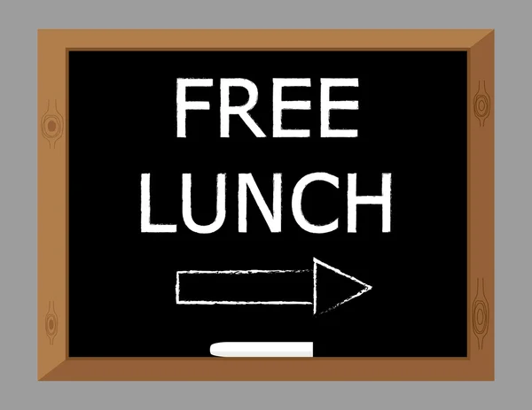 Almuerzo gratis de esta manera — Vector de stock