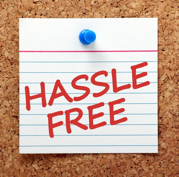 Hassle Free Reminder Note — Stock Photo, Image