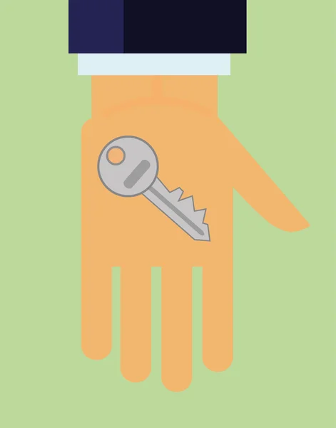 Remise d'une clé — Image vectorielle