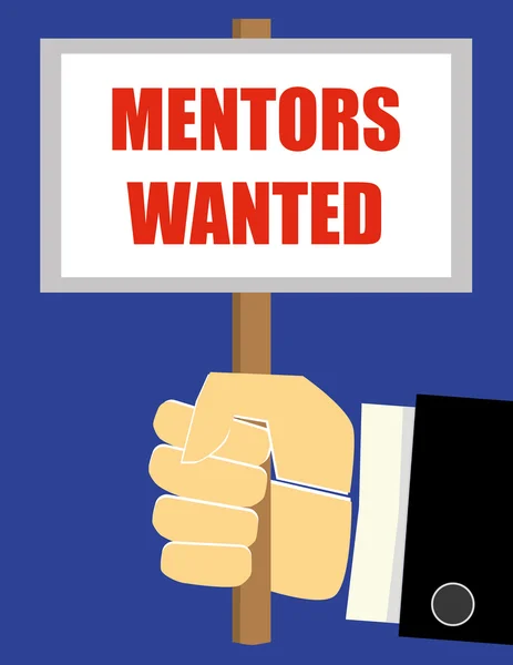 Mentors Wanted Sign — Stock Vector