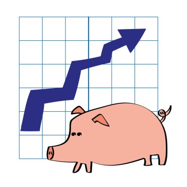 Piggy banka tasarruf büyüme