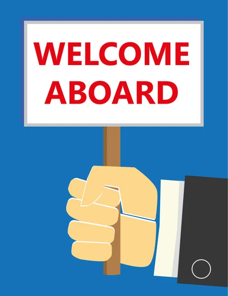 Welcome Aboard Sign — Stock Vector