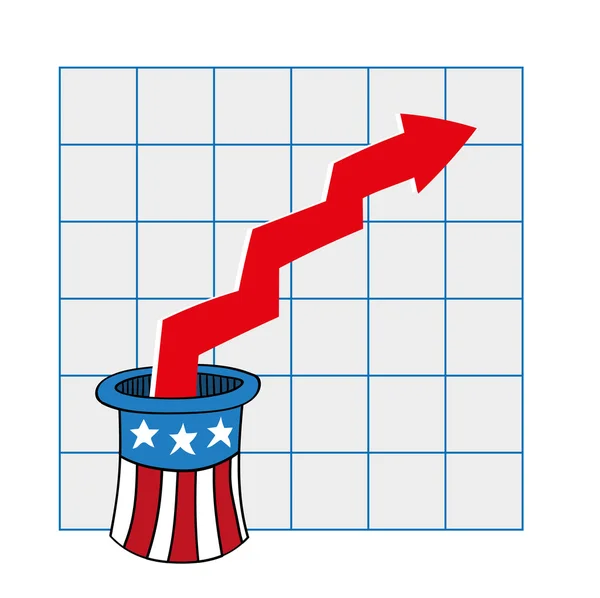 Conceito de Economia dos EUA — Vetor de Stock