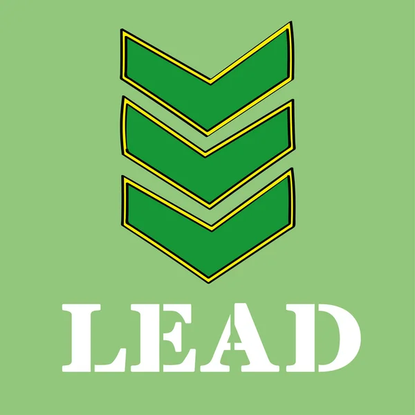 Concept de leadership militaire ou commercial — Image vectorielle