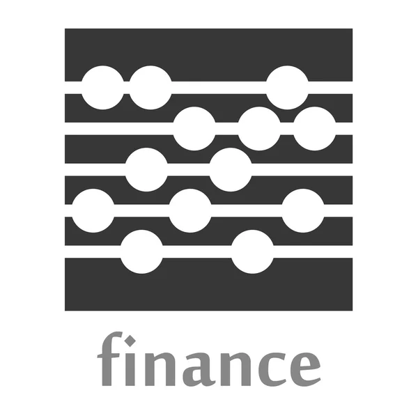 そろばん金融ロゴ — ストックベクタ