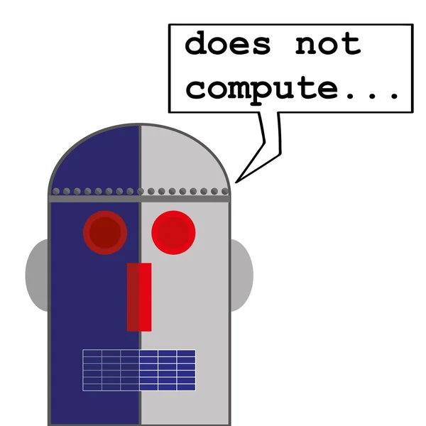 การพูดของหุ่นยนต์ไม่ถือเป็นข้อพิพาท — ภาพเวกเตอร์สต็อก