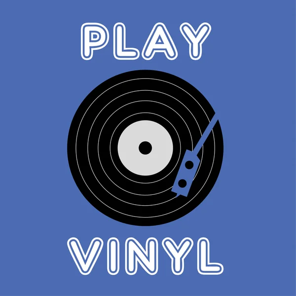 Play Vinyl Record Music — Stock Vector