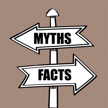 Myths and Facts Signpost clipart
