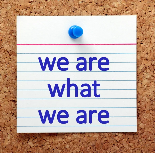 We Are What We Are — Stock Photo, Image