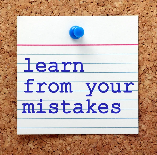 Учитесь на своих ошибках — стоковое фото